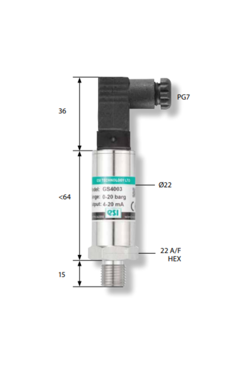 ESI - GS4000 - Industrial Pressure Sensor