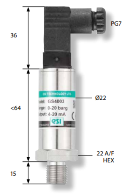 Esi Sensor ESI - GS4000 - Industrial Pressure Sensor