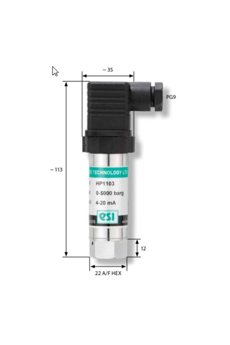 ESI - HP1000 - High Pressure Sensor