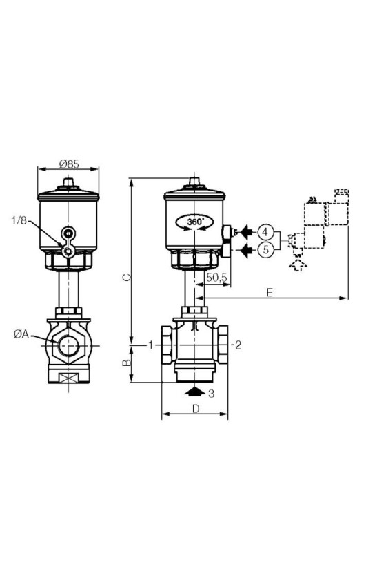 ASCO - 3/2 Angle-Seat Valve 1/2\"-2\"