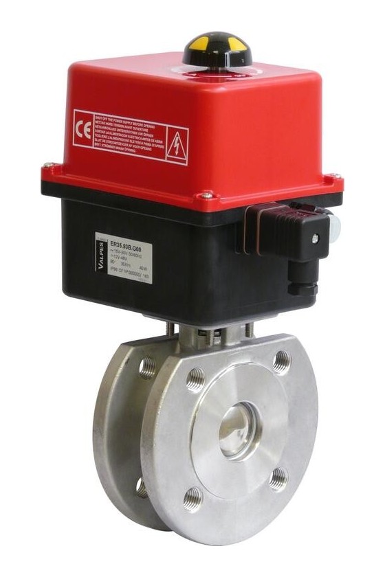 2 Way Wafer Ball Valve with Actuator