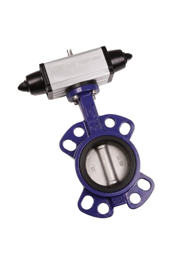 Wafer Butterfly Valve and Spring Return Actuator