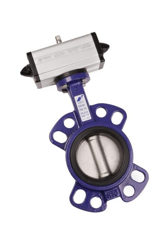 Wafer Butterfly Valve and Double Acting Actuator