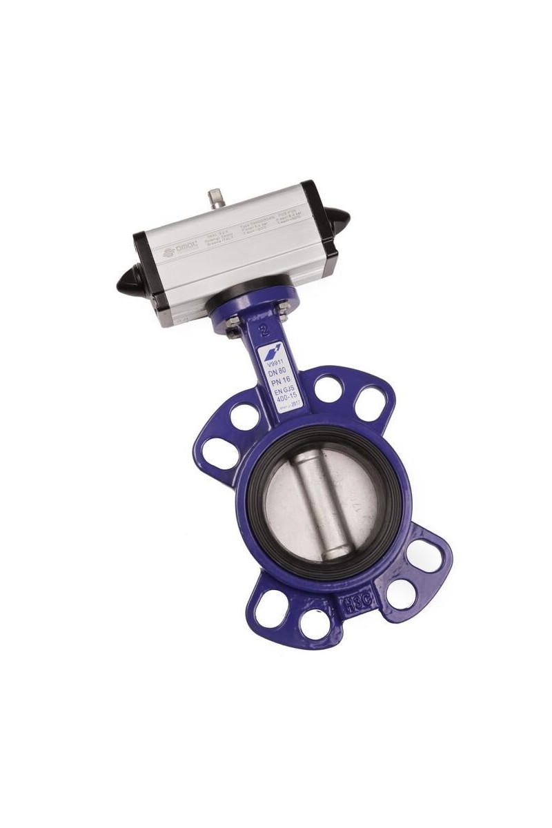 Wafer Butterfly Valve and Double Acting Actuator Wafer Butterfly Valve and Double Acting Actuator
