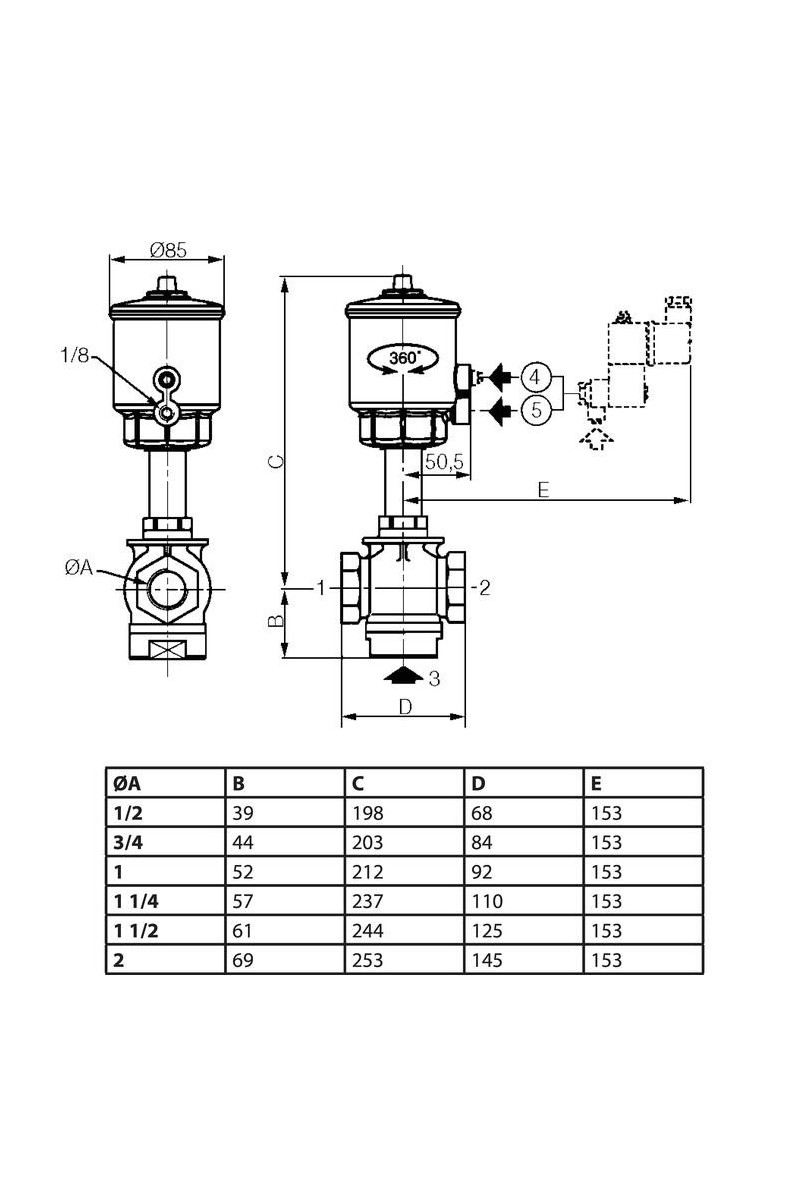 ASCO - 3/2 Angle-Seat Valve 1/2\"-2\"