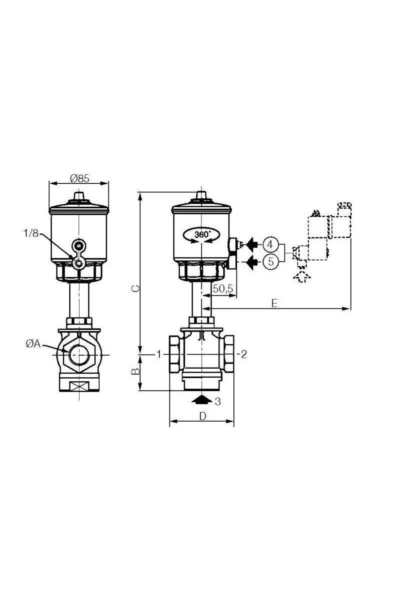 ASCO - 3/2 Angle-Seat Valve 1/2\"-2\"