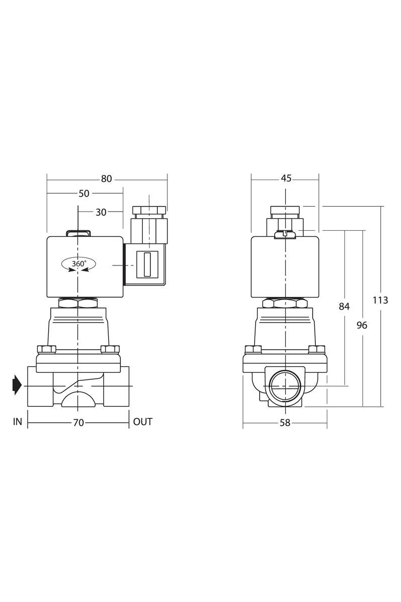 ASCO - 2/2 Steam valve 3/8\"-1 1/2\"