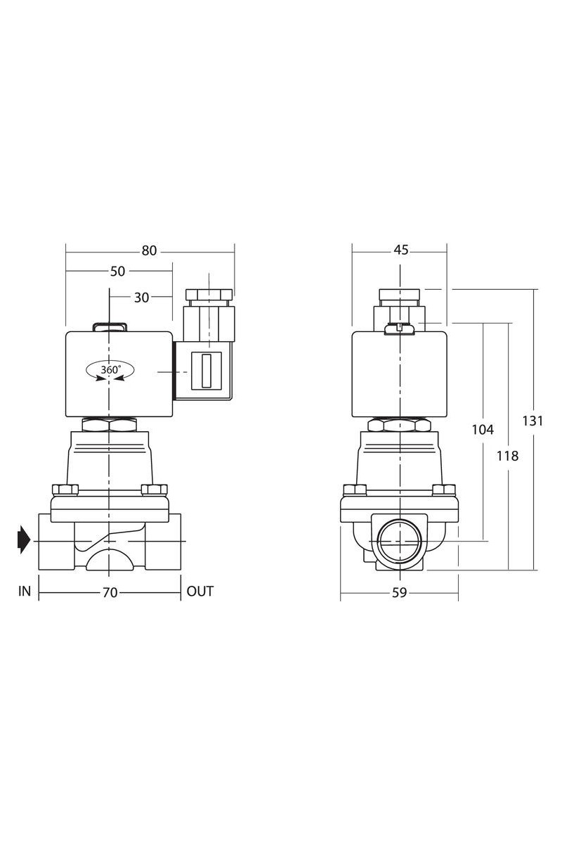 ASCO - 2/2 Steam valve 3/8\"-3/4\"