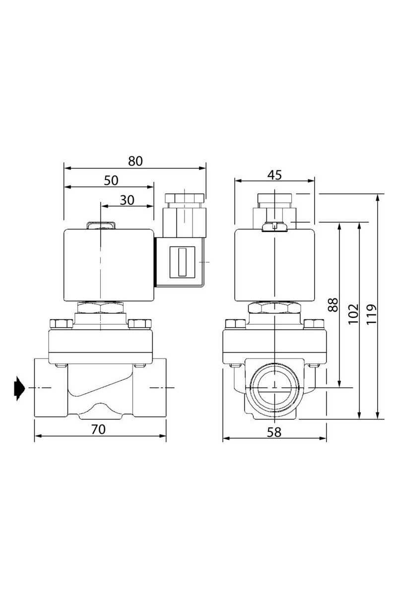 ASCO - 2/2 Steam valve 3/8\"-2\"