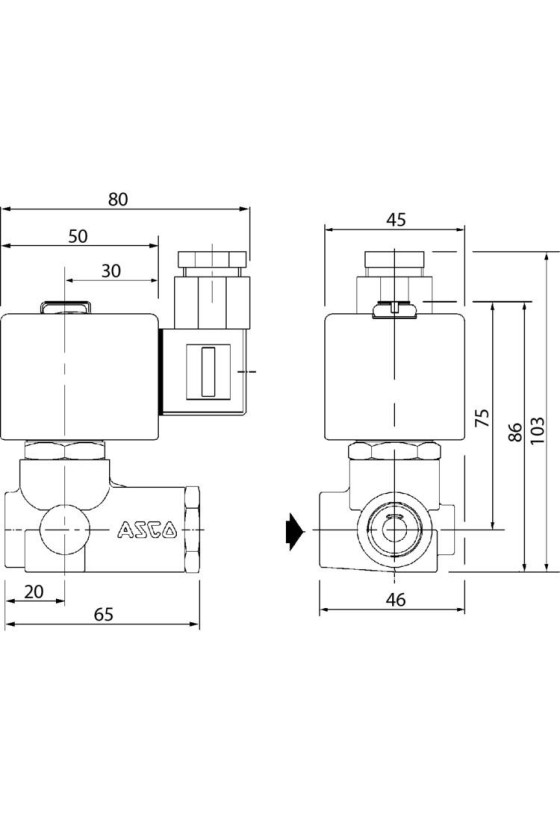 ASCO - 2/2 Servo-controlled 1/4\"-3/4\"