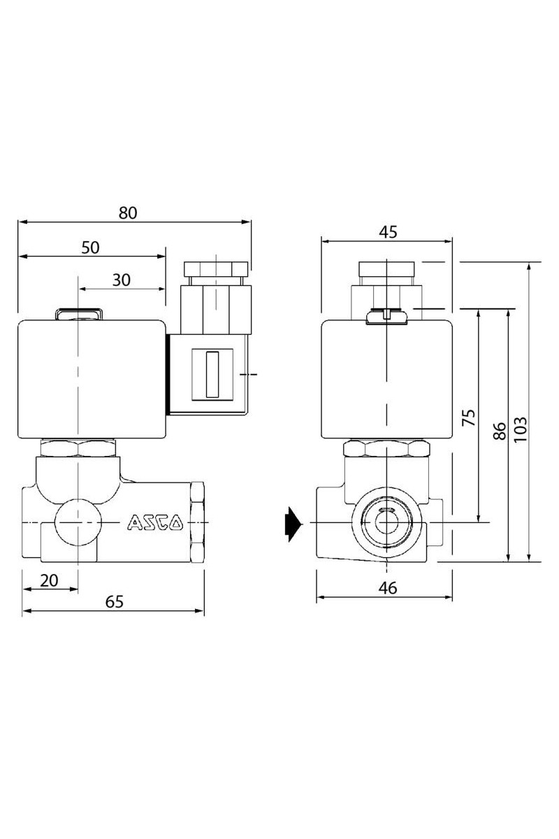 ASCO - 2/2 Servo-controlled 1/4\"-3/4\"