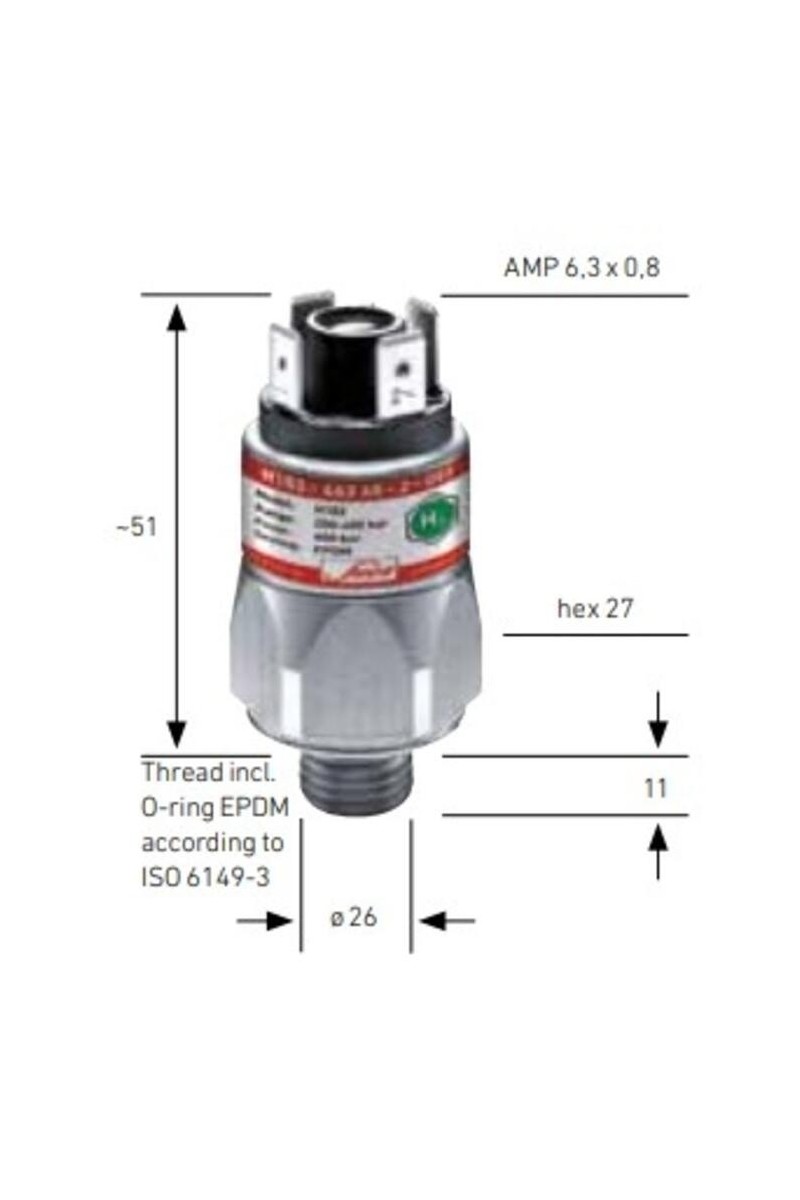 Suco 0H83 Hydrogen Pressure Switch