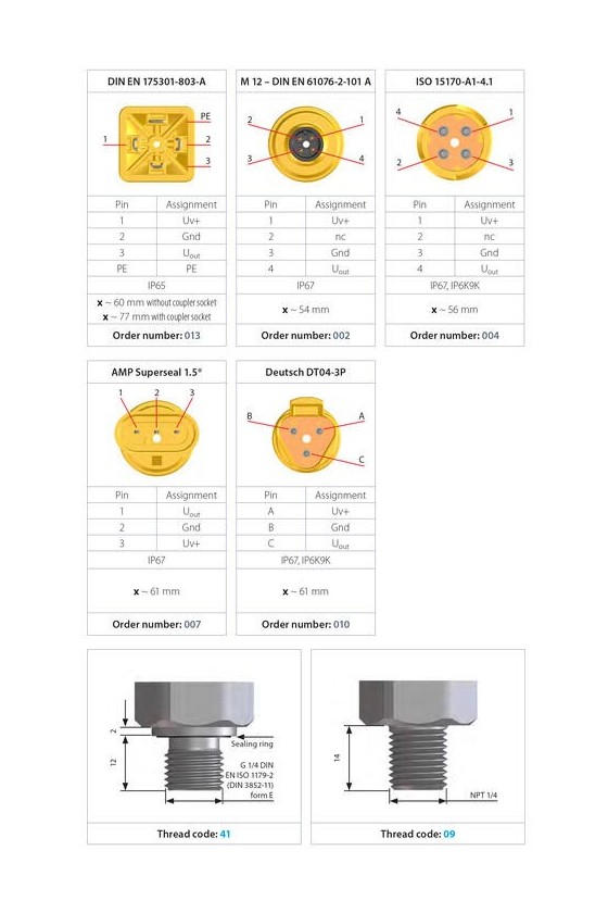 Suco 0510/0511 G1/4 Electronic Pressure Switch