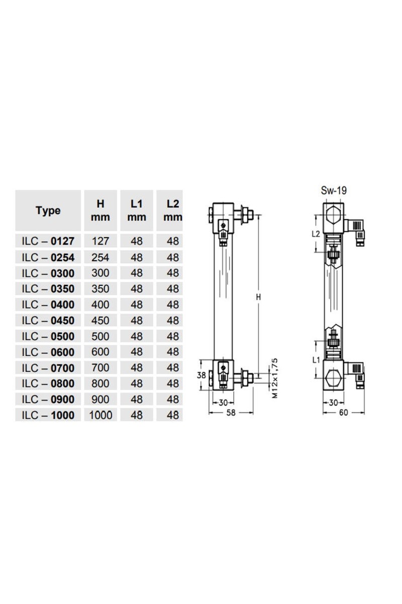 Visual level indicator - ILC Series